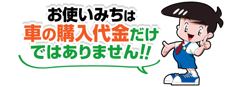 お使いみちは車の購入代金だけではないぞう！！